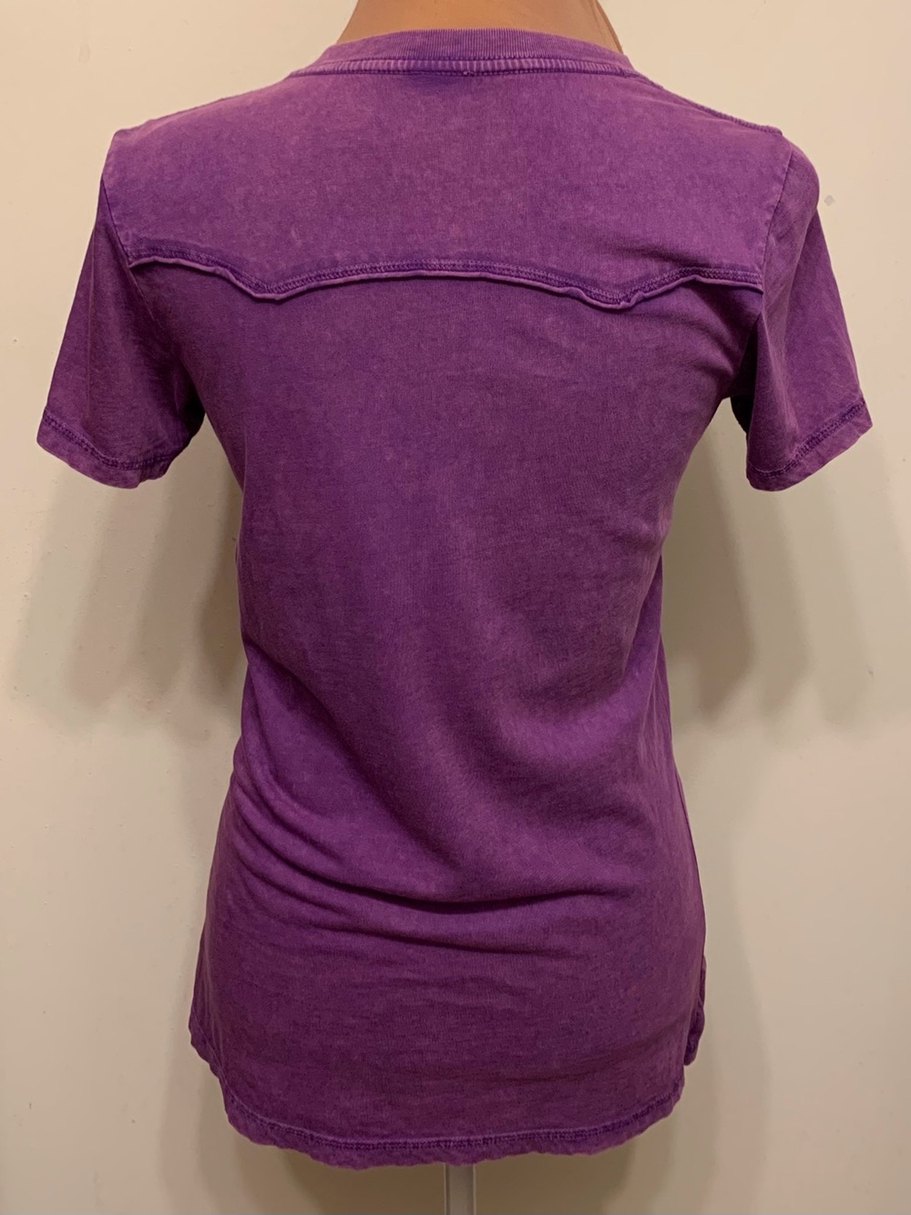 Affliction Purple tee with Rhinestones - Picture 2 of 6